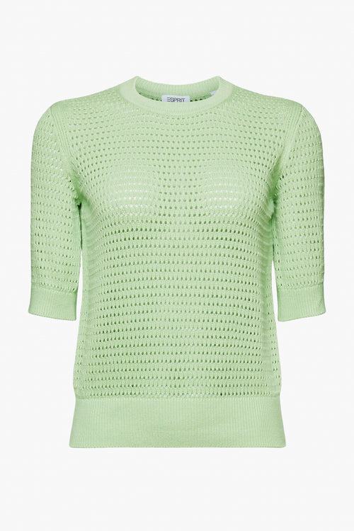Pull col rond Vert - Esprit
