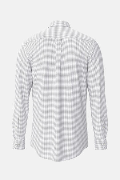 Blauw overhemd met lange mouwen van Fynch-Hatton, geruit, achterzijde.