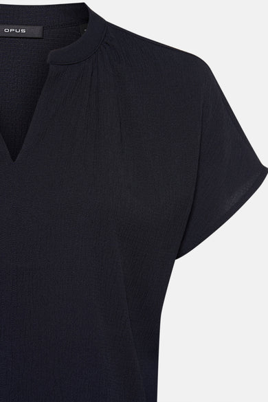 Blouse met korte mouwen - Donkerblauw