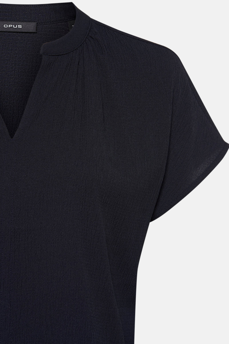 Blouse met korte mouwen - Donkerblauw