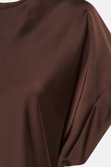 Blouse met korte mouwen - bruin