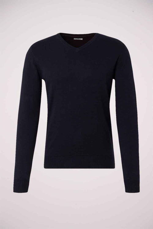 Pull col V Bleu - Tom Tailor