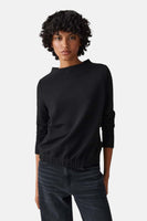 Pull met ronde hals - zwart