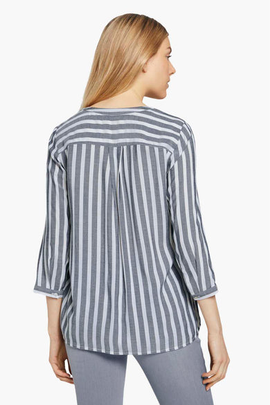 Blouse met lange mouwen - blauw