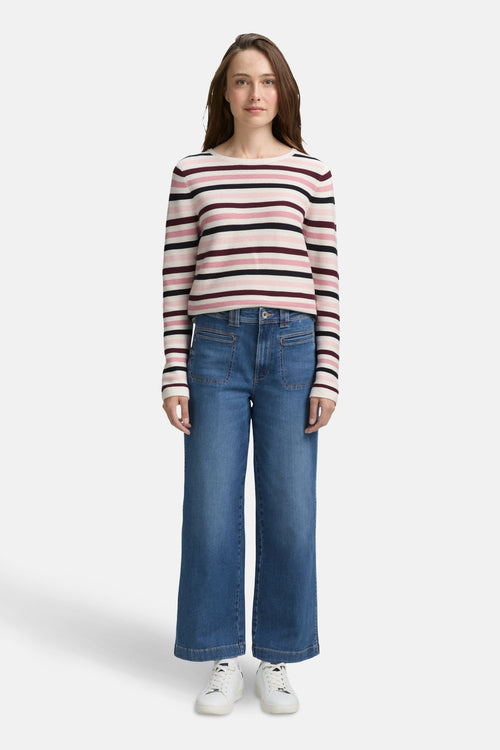 Pull met ronde hals - multicolor