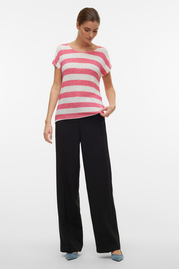 Top uni manches courtes Rose - VERO MODA®