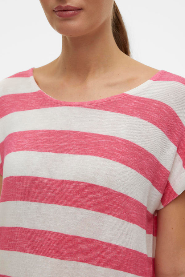 Top uni manches courtes Rose - VERO MODA®