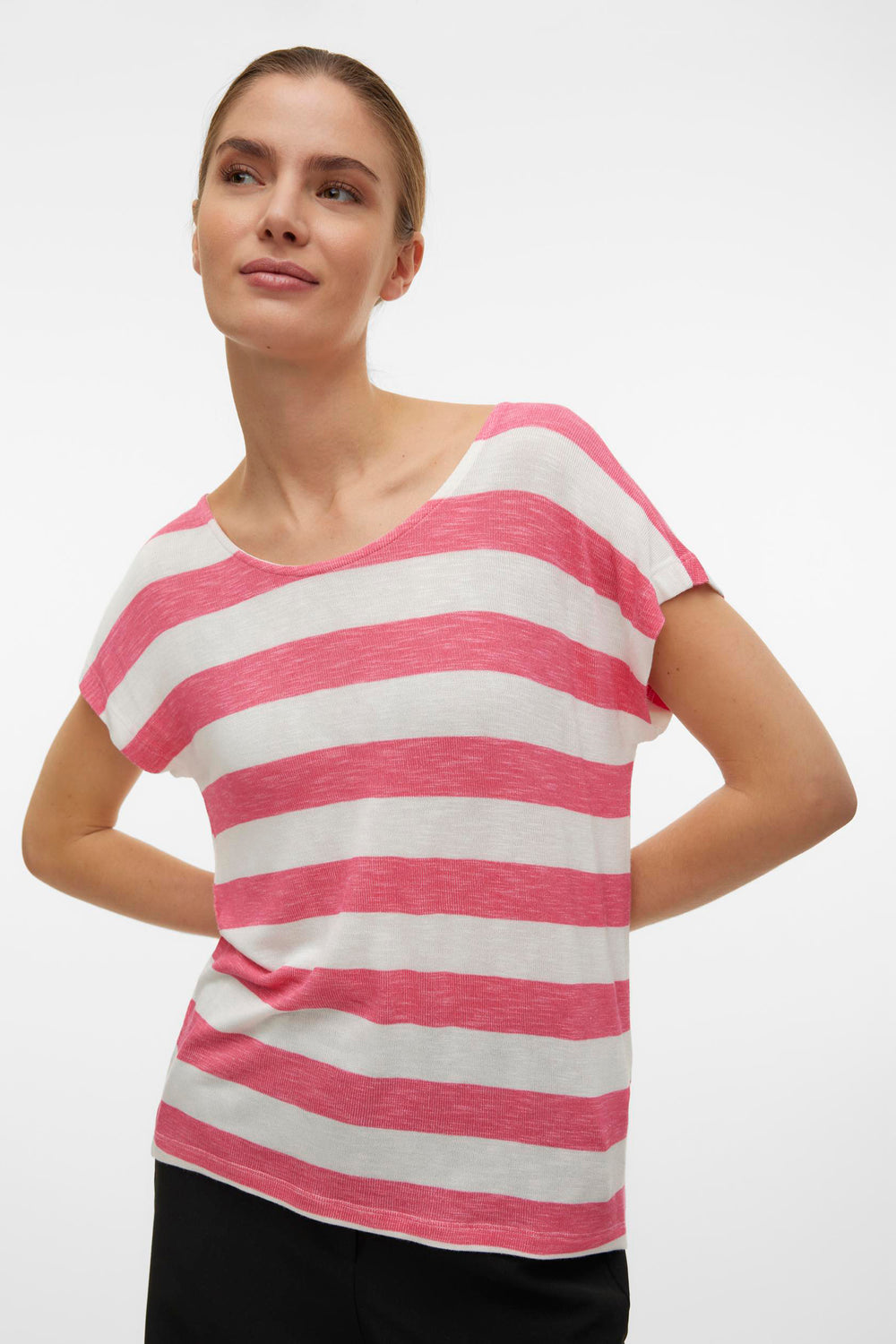 Top uni manches courtes Rose - VERO MODA®