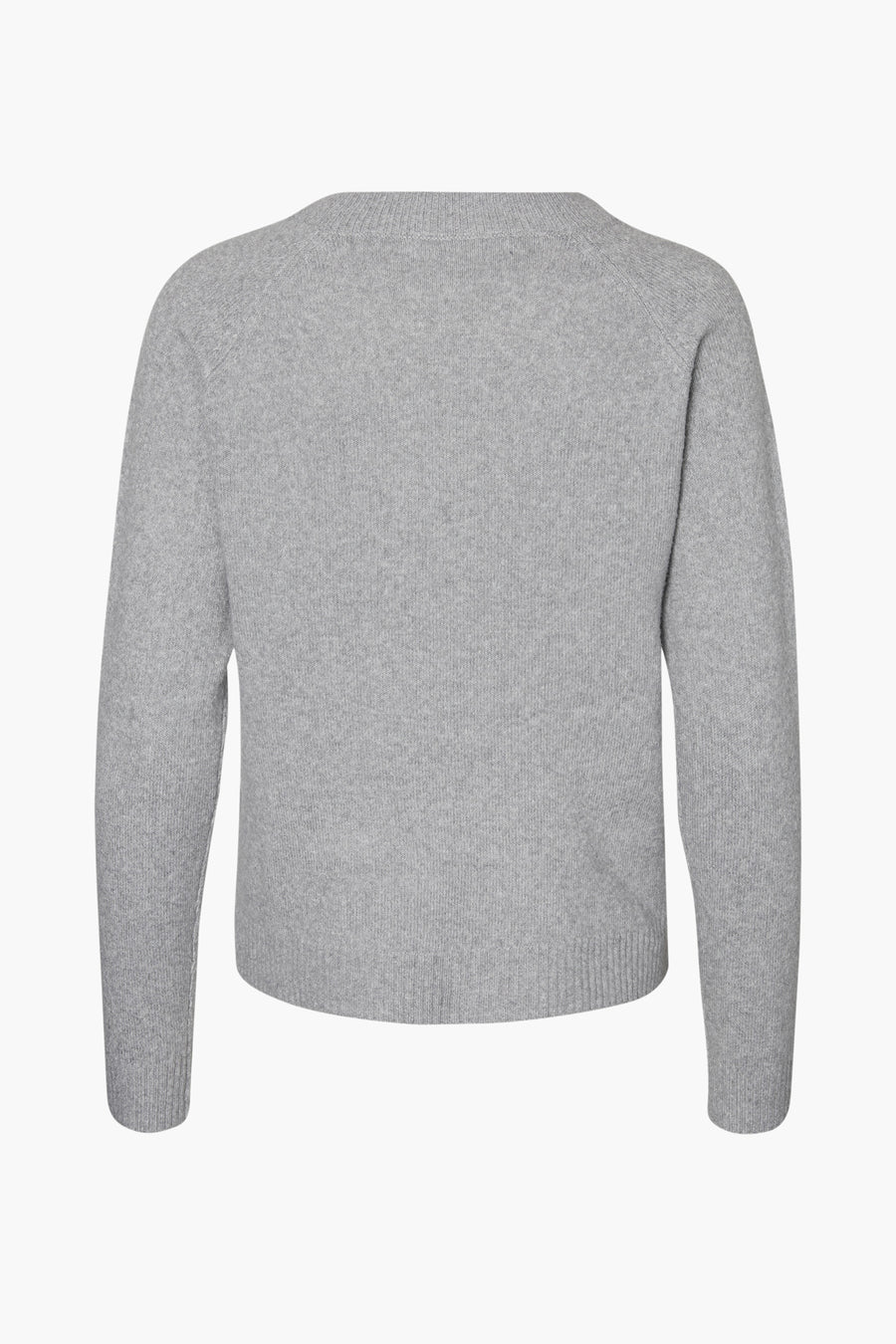 Pull gris en maille de VERO MODA, vue arrière sur fond blanc.
