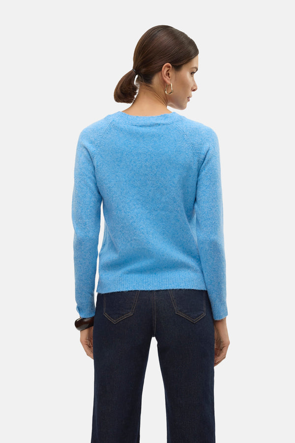 Pull col rond Bleu - VERO MODA®