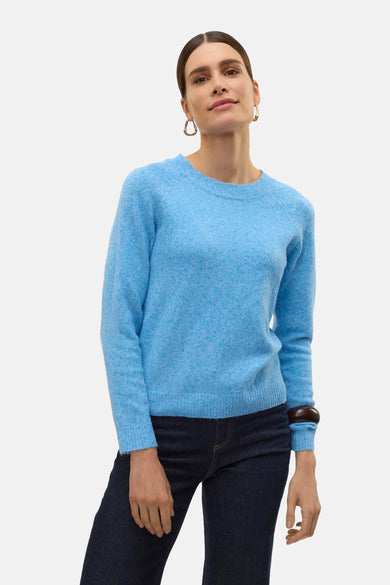 Pull à col rond - bleu