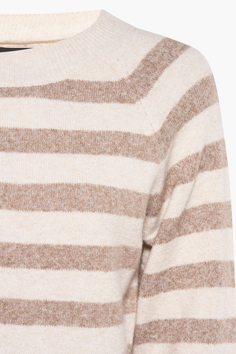 Pull à col rond - beige