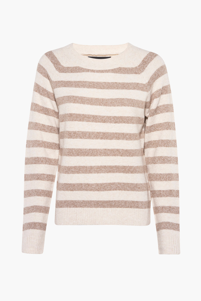 Pull à col rond - beige