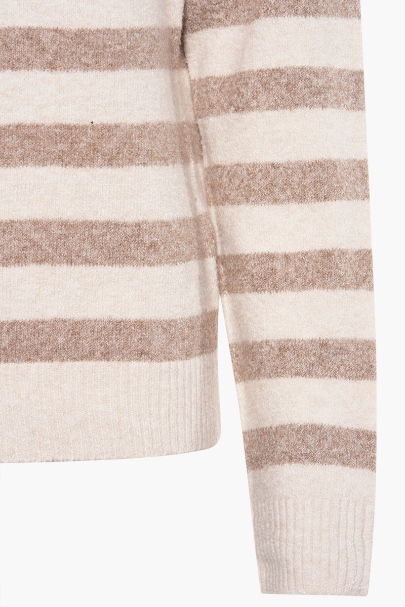 Pull à col rond - beige