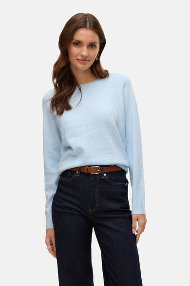 Pull col rond bleu - VERO MODA®