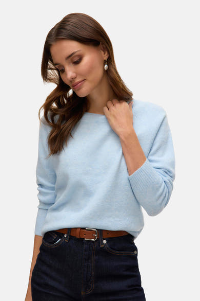 Pull col rond bleu - VERO MODA®
