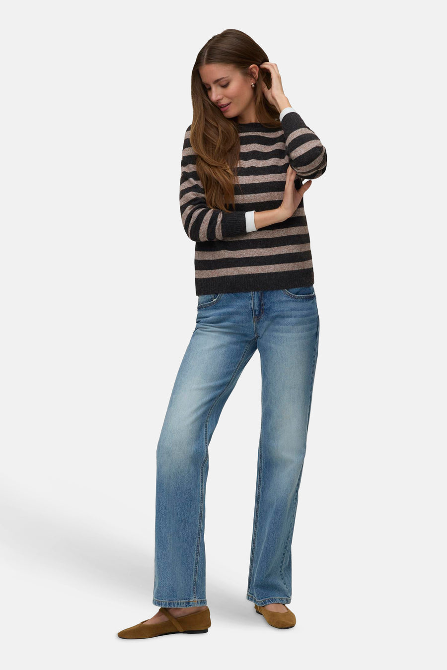 Pull col rond multicolore - VERO MODA®