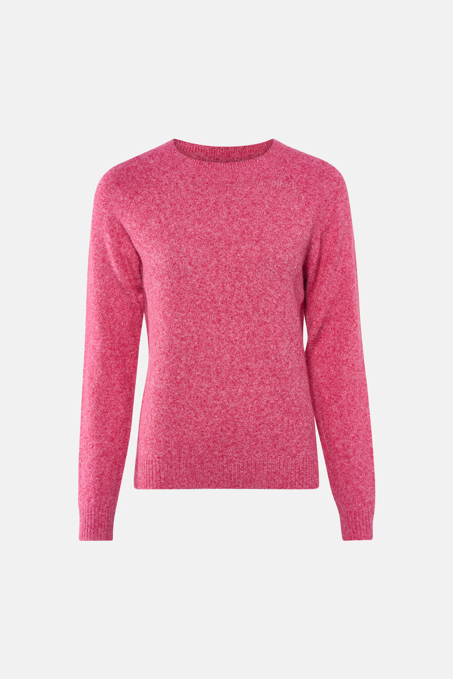 Pull à col rond rose par VERO MODA®, en tricot texturé sur fond uni.