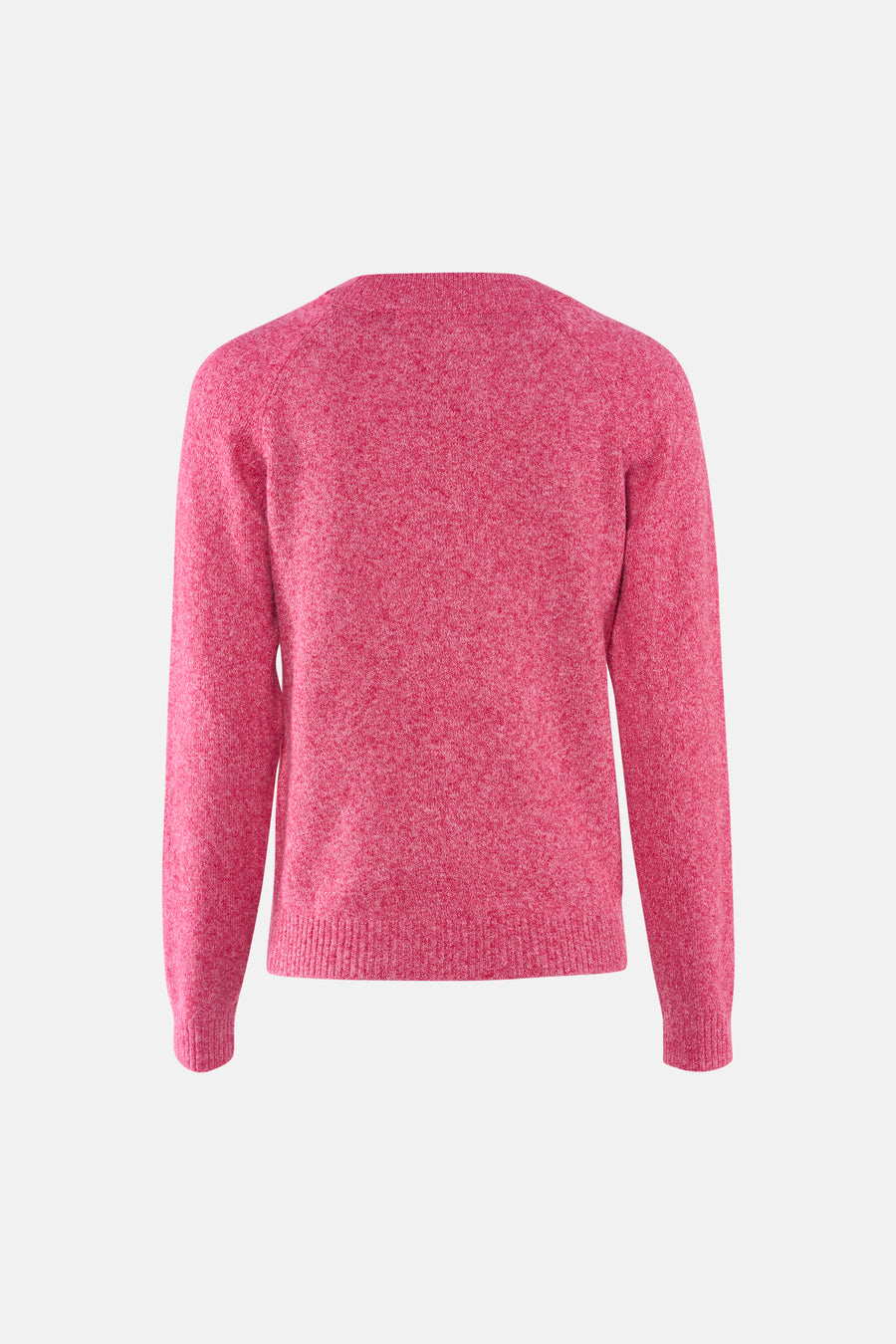Pull rose à col rond de VERO MODA, en tricot texturé, vue de dos.