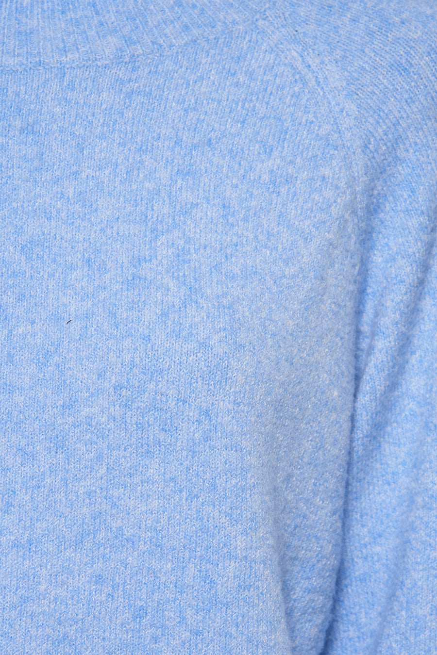 Pull à col rond bleu de VERO MODA, en maille douce avec texture chinée.