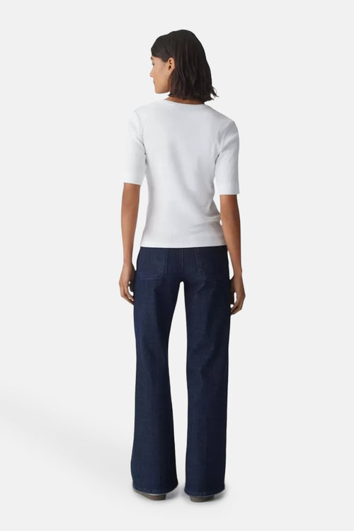 Top uni manches courtes Blanc - OPUS