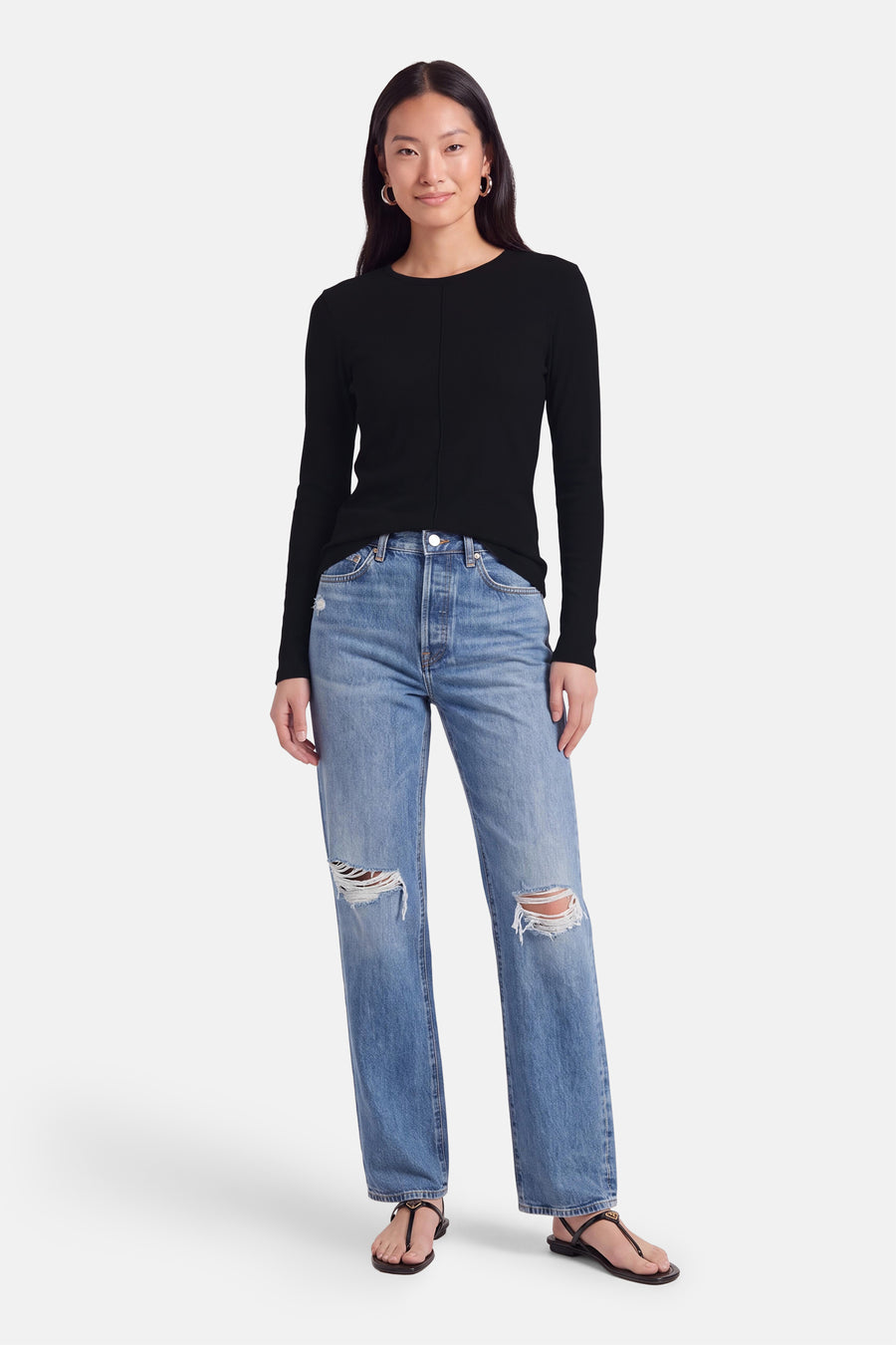 Pull col O - noir
