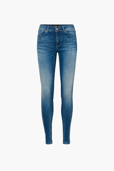 Jean skinny en denim bleu moyen de Vero Moda, avec délavage subtil.