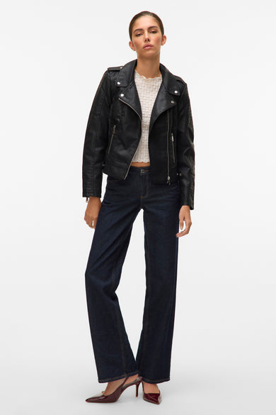 Veste en simili cuir - noir