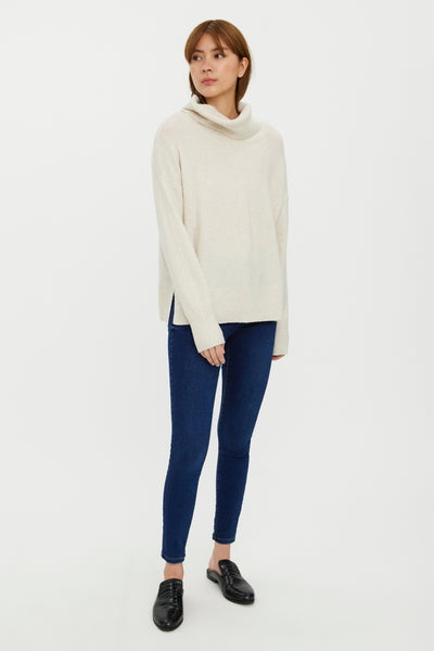 Pull col montant Beige - VERO MODA®