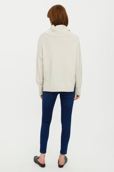 Pull col montant Beige - VERO MODA®