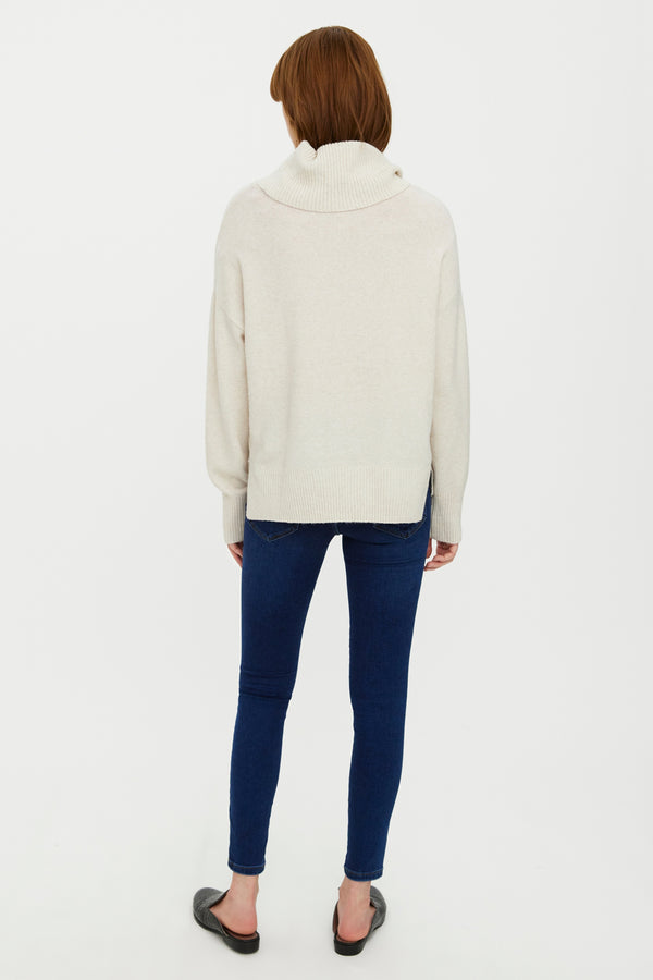 Pull col montant Beige - VERO MODA®
