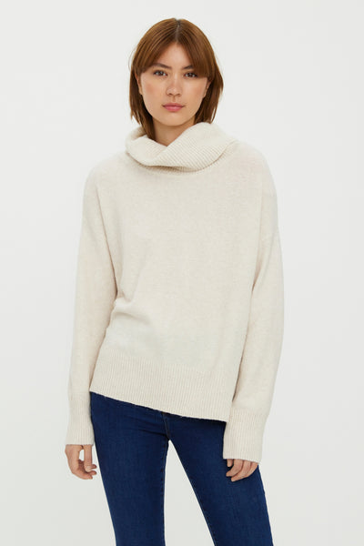 Pull col montant Beige - VERO MODA®