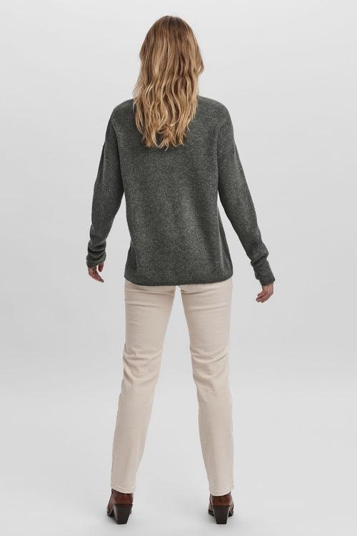 Pull à col en V - vert
