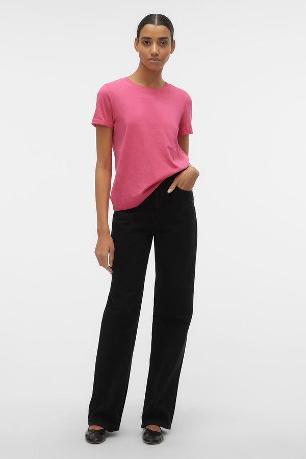 Top uni manches courtes Rose - VERO MODA®