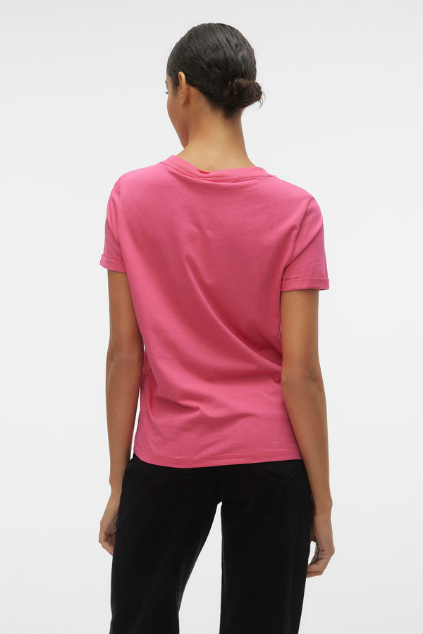 Top uni manches courtes Rose - VERO MODA®