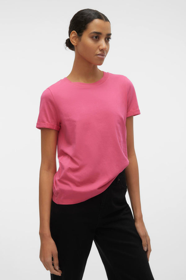 Top uni manches courtes Rose - VERO MODA®