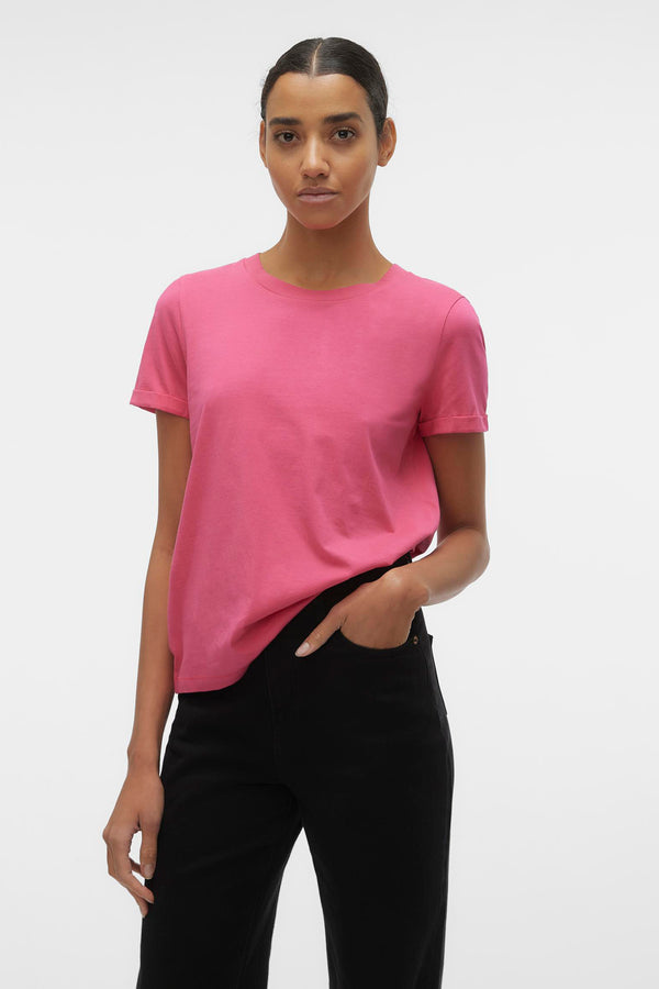 Top uni manches courtes Rose - VERO MODA®