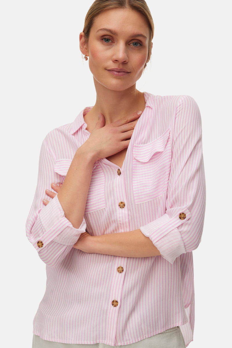 Chemise à manches longues - Rose