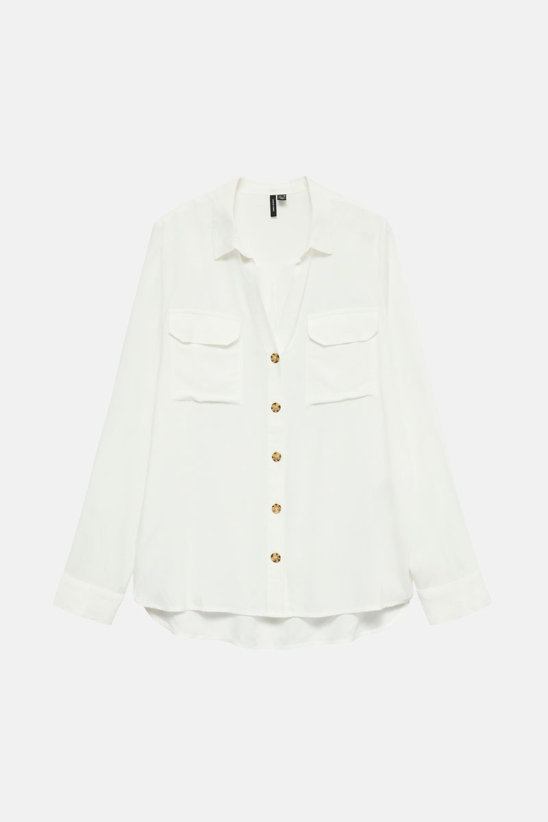 Chemise &agrave; manches longues - blanc