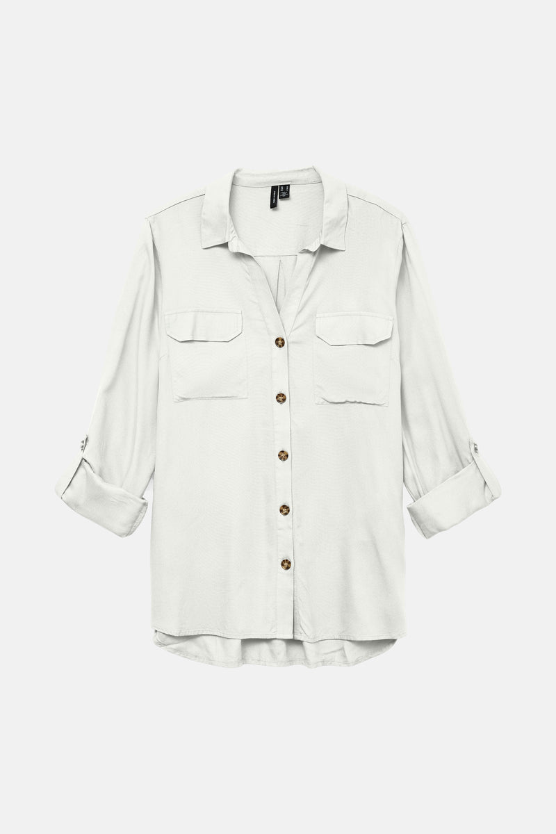 Chemise &agrave; manches longues - blanc