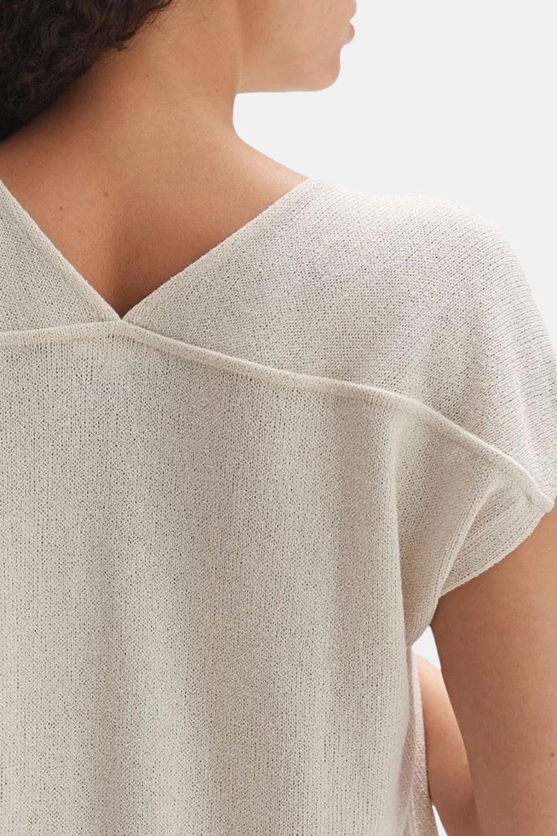 Blouse met korte mouwen - ecru