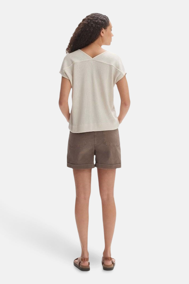 Blouse met korte mouwen - ecru