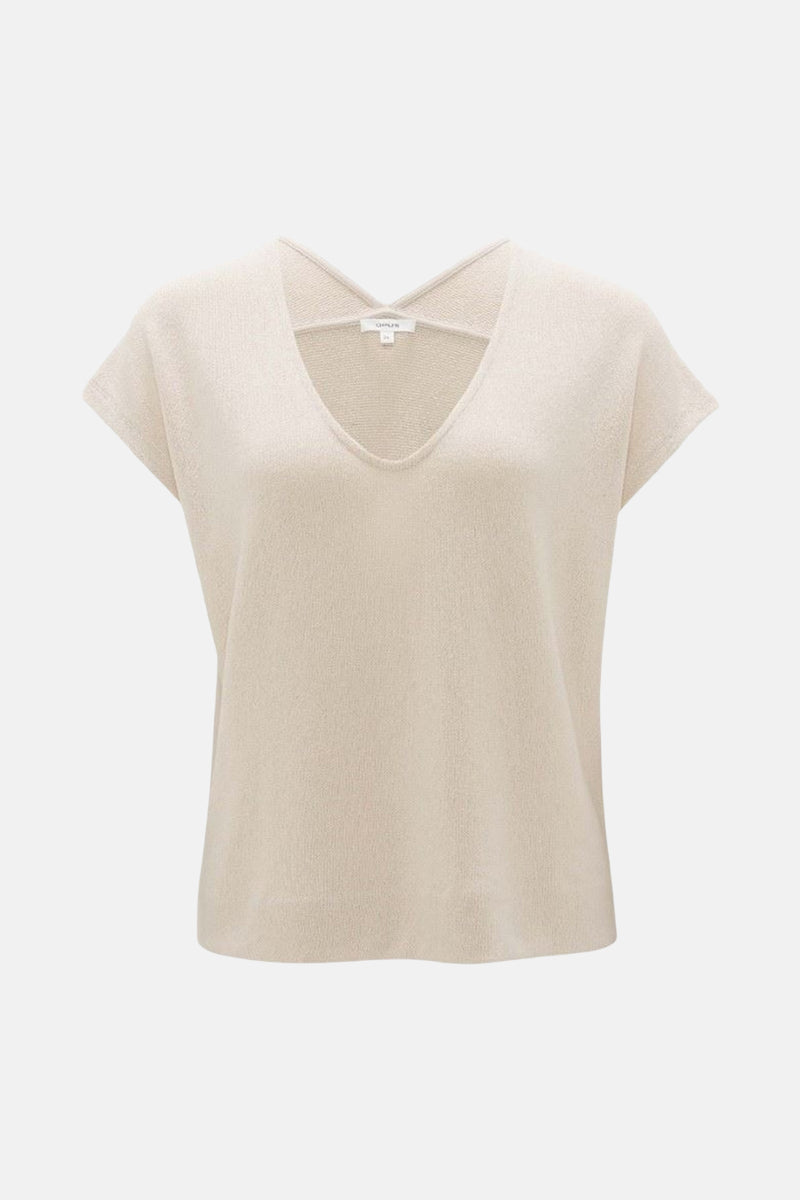 Blouse met korte mouwen - ecru