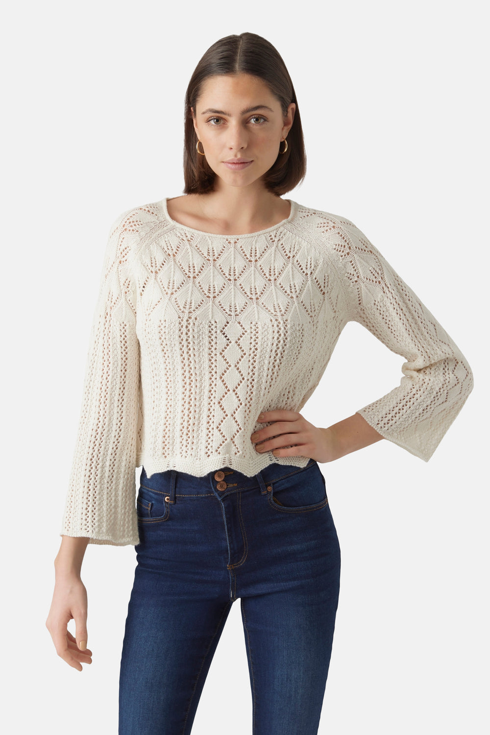 Trui met ronde hals Beige - VERO MODA®