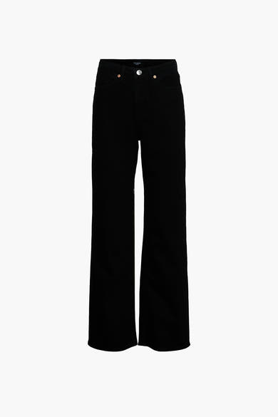 Zwarte rechte jeans van Vero Moda, in denim, losse pasvorm.