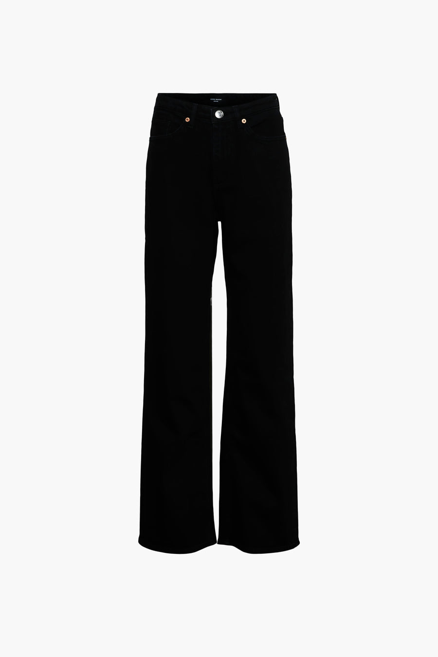 Zwarte rechte jeans van Vero Moda, in denim, losse pasvorm.