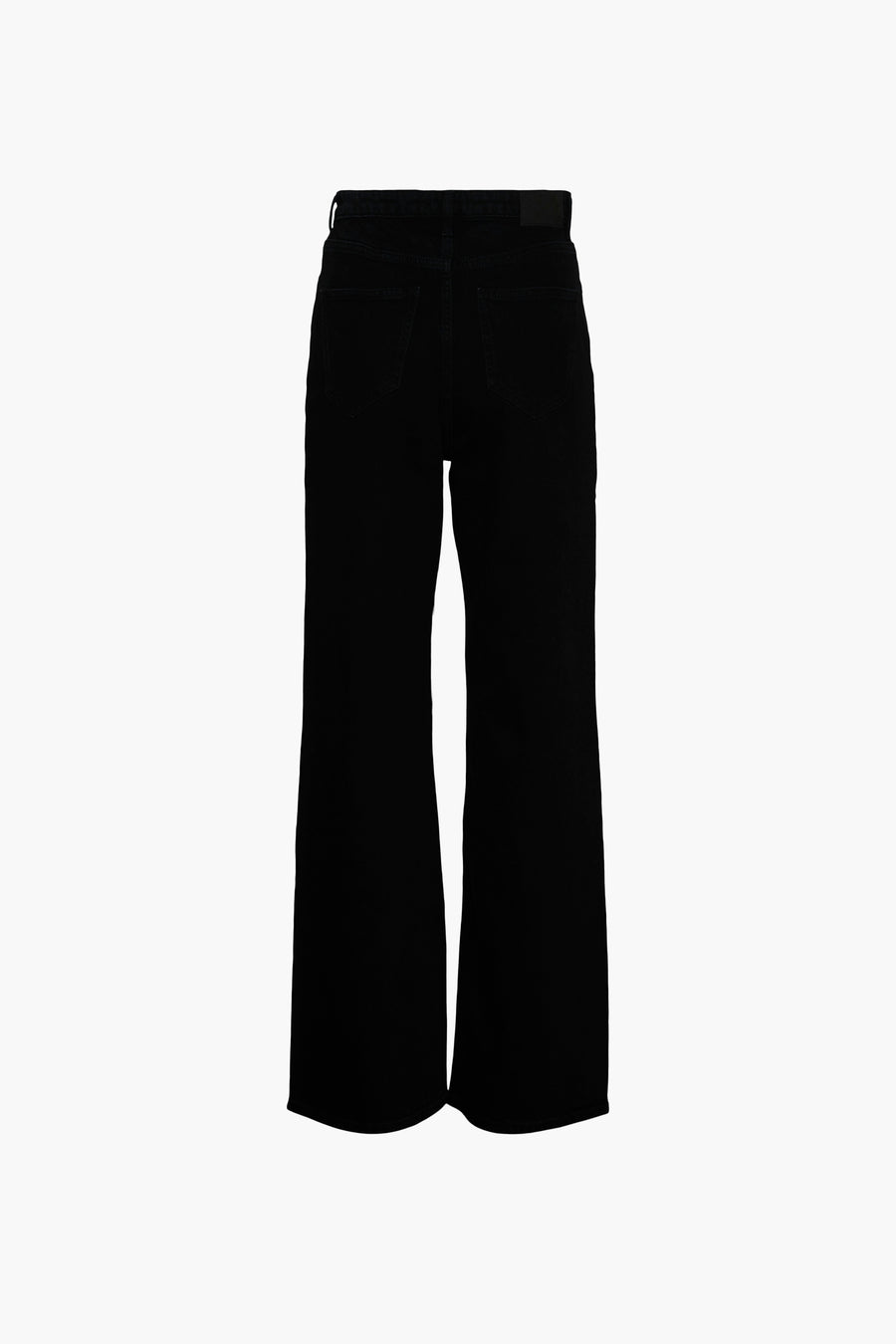 Rechte zwarte denim jeans van VERO MODA, losse pasvorm met wijde pijpen.