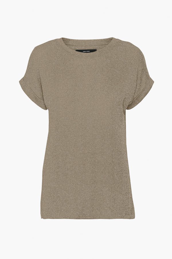 Top uni manches courtes Beige - VERO MODA®