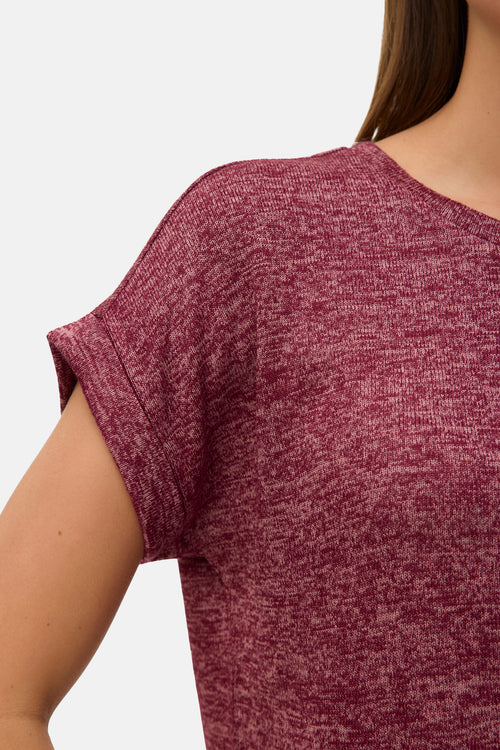 Top uni manches courtes Rouge - VERO MODA®