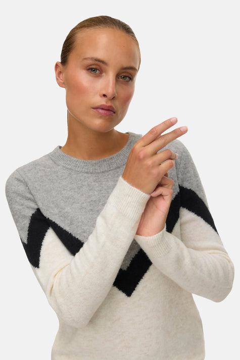 Pull col rond multicolore - VERO MODA®